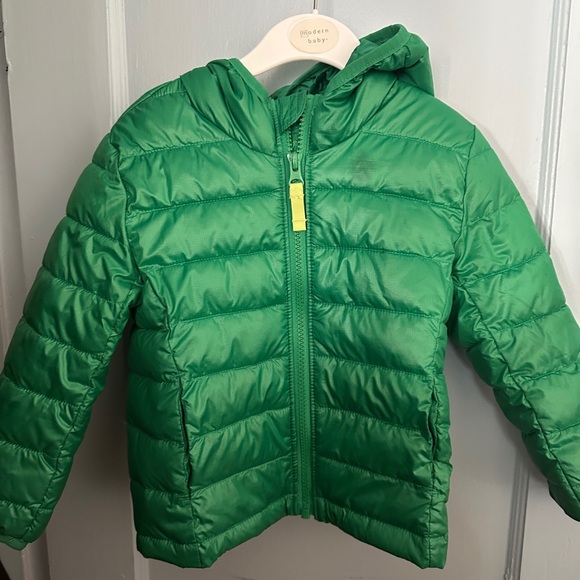 Primary Kids Green Puffer Jacket with Hood - Picture 3 of 7